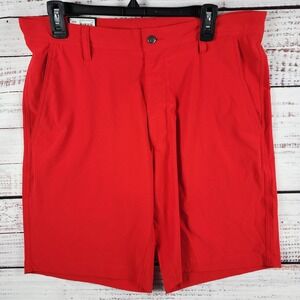 NWT FootJoy FJ Performance Golf Shorts W34 Regular Stretch Gripper Red